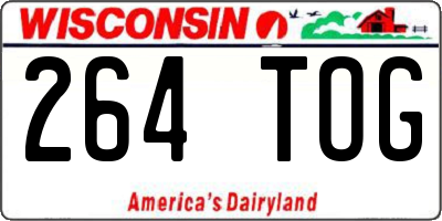 WI license plate 264TOG