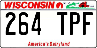 WI license plate 264TPF