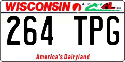 WI license plate 264TPG