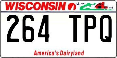 WI license plate 264TPQ