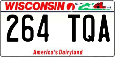 WI license plate 264TQA