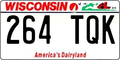 WI license plate 264TQK