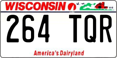 WI license plate 264TQR