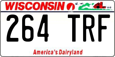 WI license plate 264TRF