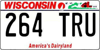 WI license plate 264TRU