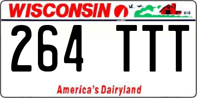 WI license plate 264TTT