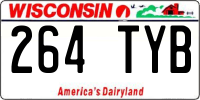 WI license plate 264TYB