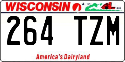 WI license plate 264TZM