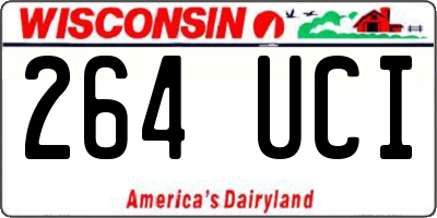 WI license plate 264UCI