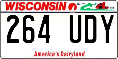 WI license plate 264UDY