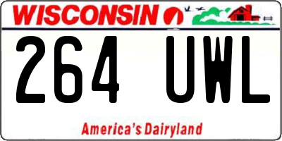 WI license plate 264UWL