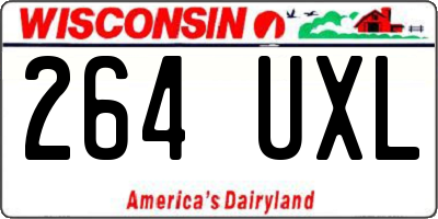 WI license plate 264UXL