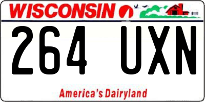 WI license plate 264UXN
