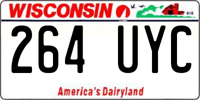 WI license plate 264UYC