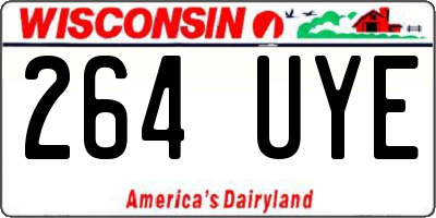 WI license plate 264UYE
