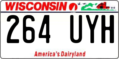 WI license plate 264UYH