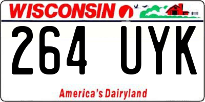WI license plate 264UYK