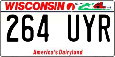 WI license plate 264UYR