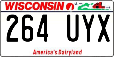 WI license plate 264UYX