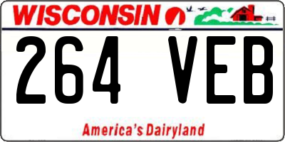 WI license plate 264VEB