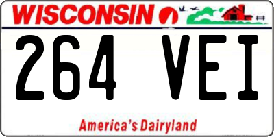 WI license plate 264VEI