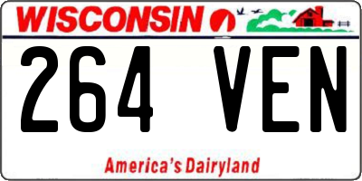 WI license plate 264VEN
