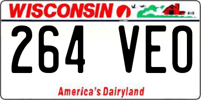 WI license plate 264VEO