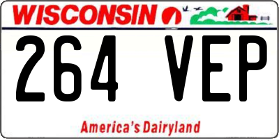 WI license plate 264VEP