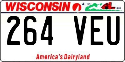 WI license plate 264VEU