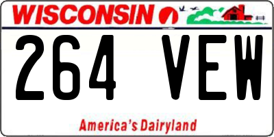 WI license plate 264VEW