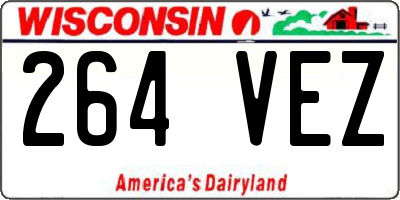 WI license plate 264VEZ