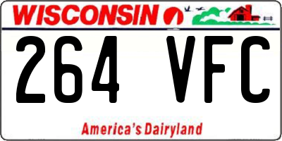WI license plate 264VFC