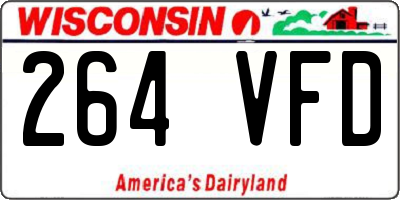 WI license plate 264VFD