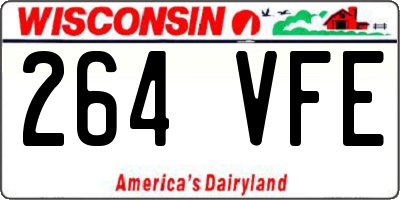 WI license plate 264VFE