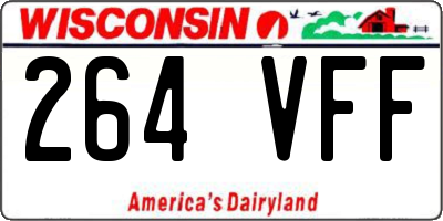 WI license plate 264VFF