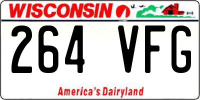 WI license plate 264VFG