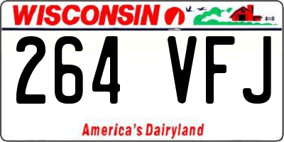 WI license plate 264VFJ