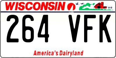 WI license plate 264VFK