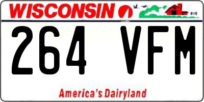 WI license plate 264VFM