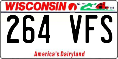 WI license plate 264VFS