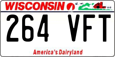 WI license plate 264VFT