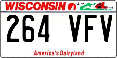 WI license plate 264VFV