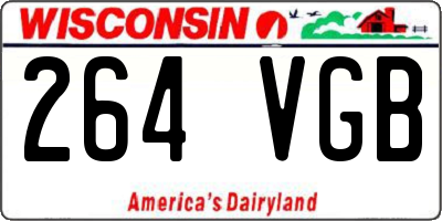 WI license plate 264VGB