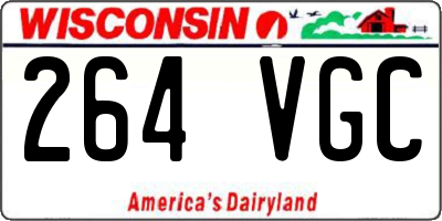 WI license plate 264VGC