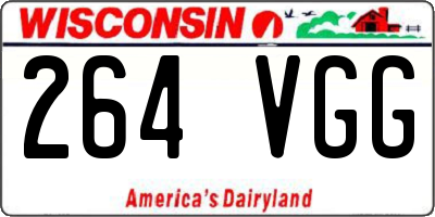WI license plate 264VGG