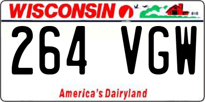 WI license plate 264VGW