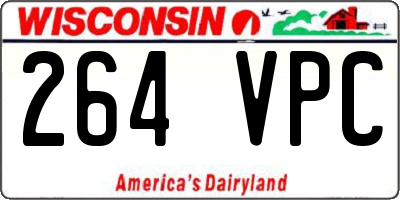WI license plate 264VPC
