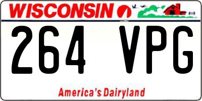 WI license plate 264VPG