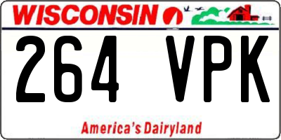 WI license plate 264VPK