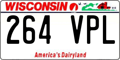 WI license plate 264VPL